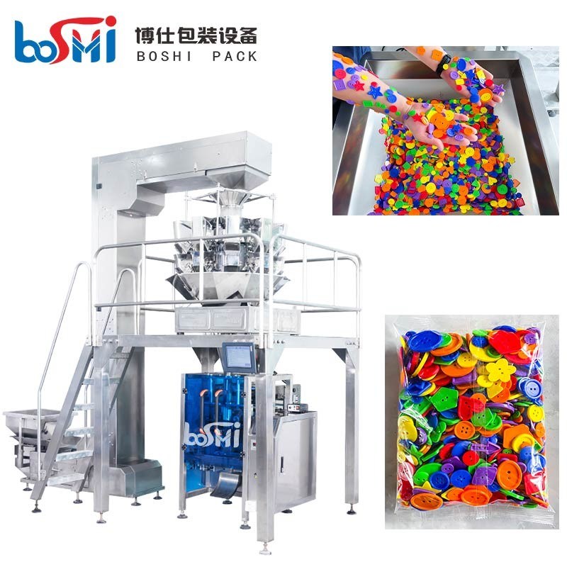 Pillow Bag Fastener Packaging Machine With Multihead Weigher
